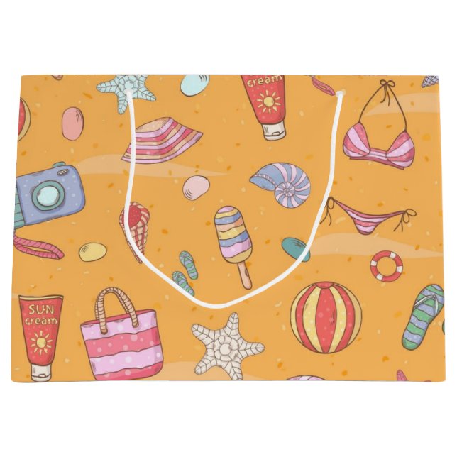 Summer pattern large gift bag (Front)