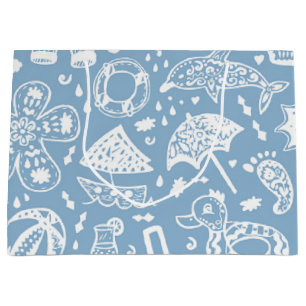 Summer pattern large gift bag
