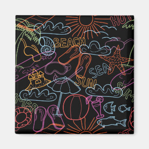 Summer pattern magnet