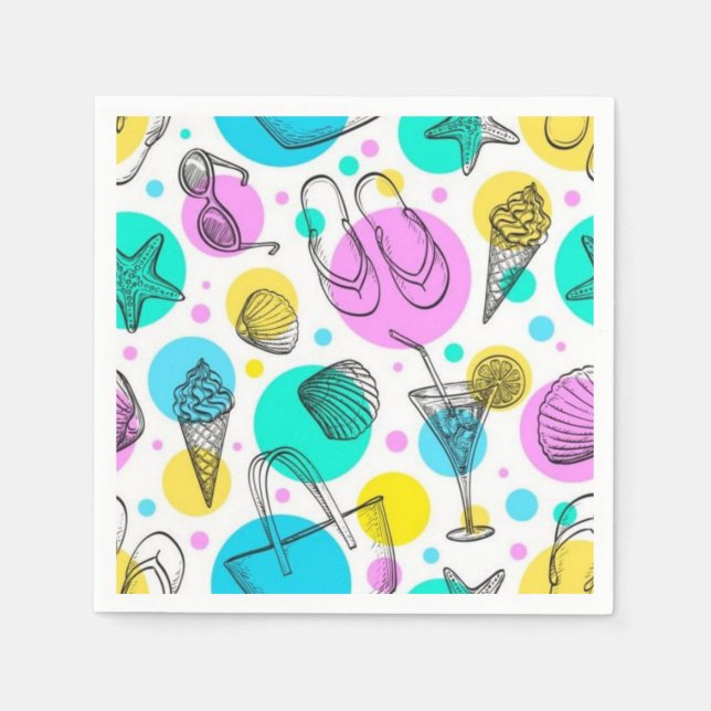 Summer pattern napkin (Front)