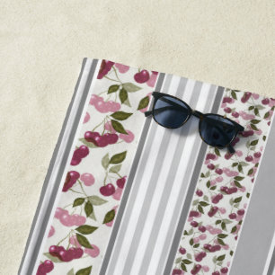 summer pattern of stripes of multi-coloured fabric beach towel