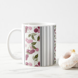 summer pattern of stripes of multi-coloured fabric coffee mug