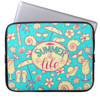 Summer pattern on turquoise background: umbrella,s
