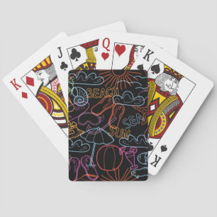 Summer pattern playing cards