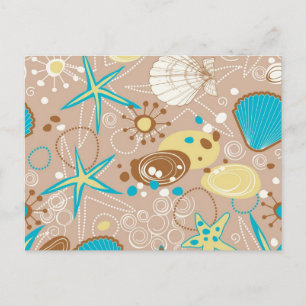 Summer pattern postcard