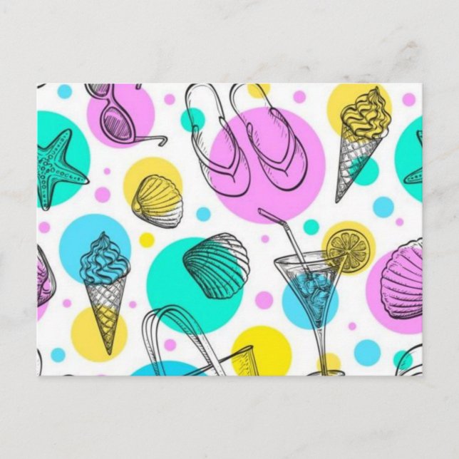 Summer pattern postcard (Front)