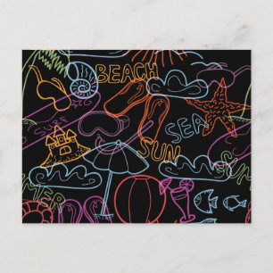 Summer pattern postcard