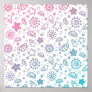 Summer pattern poster