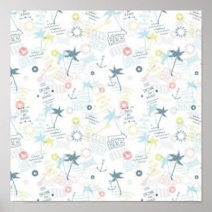 Summer pattern poster