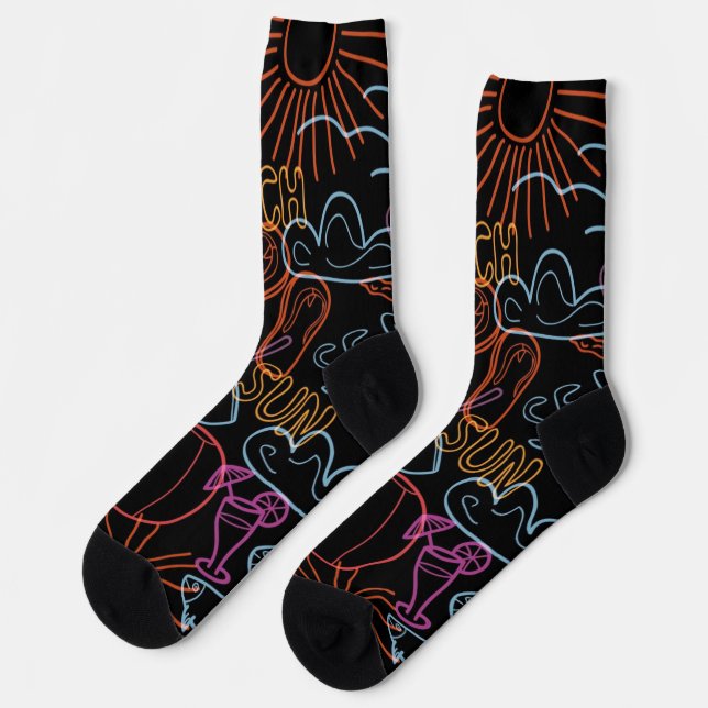 Summer pattern socks (Left)
