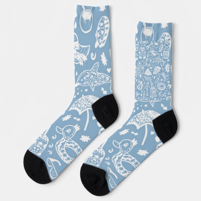 Summer pattern socks (Left)