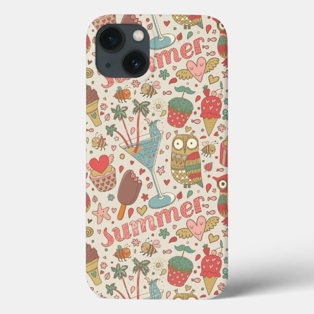 Summer Pattern With Ice Cream Case-Mate iPhone Case (Back)
