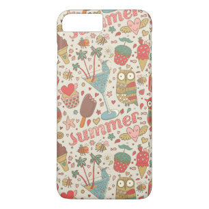 Summer Pattern With Ice Cream iPhone 8 Plus/7 Plus Case