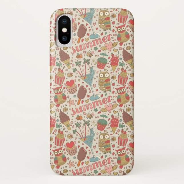 Summer Pattern With Ice Cream Case-Mate iPhone Case (Back)