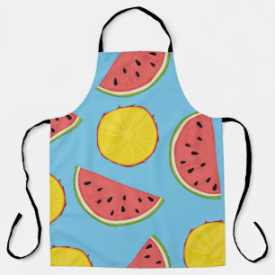 Summer pattern with pineapple and watermelonart,ba apron
