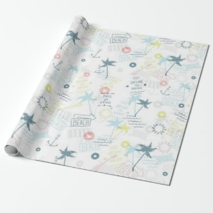Summer pattern wrapping paper