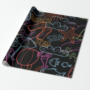Summer pattern wrapping paper