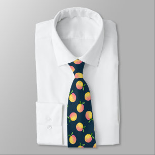 Summer Peach Pattern Tie