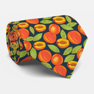 Summer Peach Pattern Tie