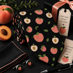 Summer Peach Pattern Tie