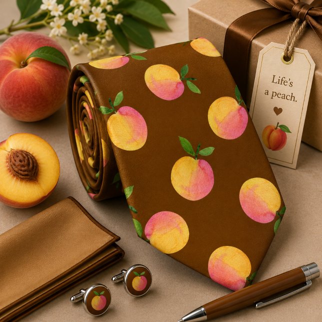 Summer Peach Pattern Tie (Creator Uploaded)