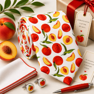 Summer Peach Pattern Tie