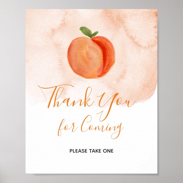  Summer Peach Thank you for coming Poster (Front)