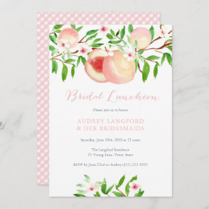Summer Peaches Bridal Luncheon cards