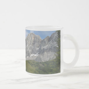 Summer Peaks Frosted Glass Coffee Mug