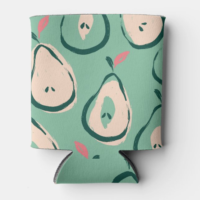 Summer pears: fresh fruit pattern. can cooler (Front)