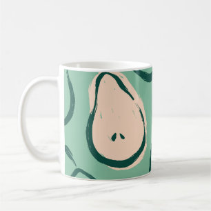 Summer pears: fresh fruit pattern. coffee mug