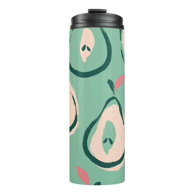 Summer pears: fresh fruit pattern. thermal tumbler (Front)