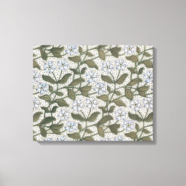 Summer Periwinkle Flower Pretty Elegant Floral Canvas Print (Front)