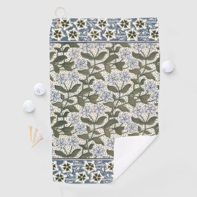 Summer Periwinkle Flower Pretty Elegant Floral Golf Towel (InSitu)
