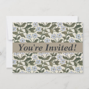 Summer Periwinkle Flower Pretty Elegant Floral Invitation