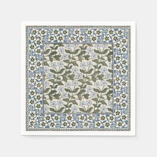 Summer Periwinkle Flower Pretty Elegant Floral Napkin (Front)