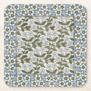 Summer Periwinkle Flower Pretty Elegant Floral Square Paper Coaster