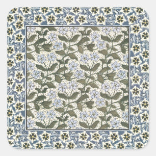 Summer Periwinkle Flower Pretty Elegant Floral Square Sticker