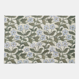 Summer Periwinkle Flower Pretty Elegant Floral Tea Towel
