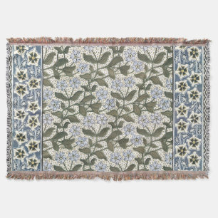 Summer Periwinkle Flower Pretty Elegant Floral Throw Blanket