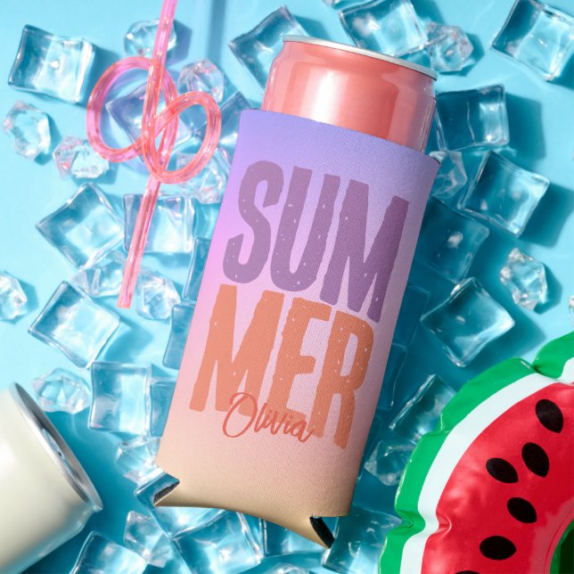 Summer Personalised Seltzer Can Cooler (In Situ Summer)