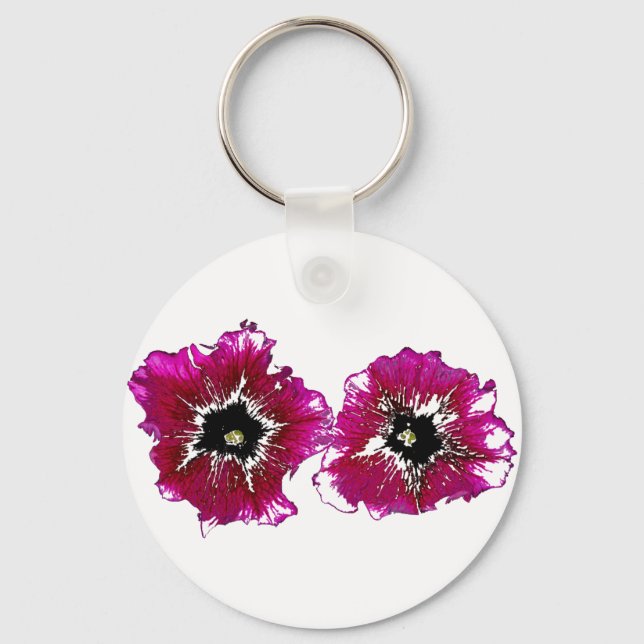 Summer Petunias Key Ring (Front)