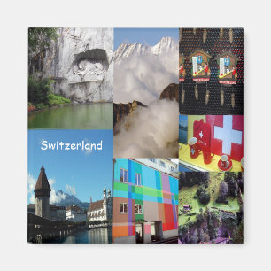 Summer Photo Collage of Switzerland Magnet