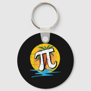 Summer Pi Day Retro Beach Math Symbols Teacher Stu Key Ring