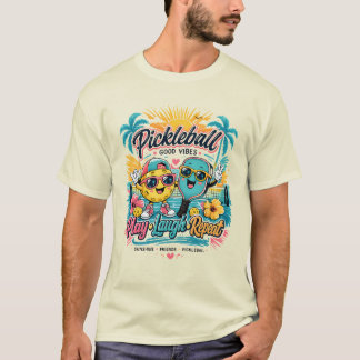 Summer Pickleball Paradise – Play • Laugh • Repeat T-Shirt