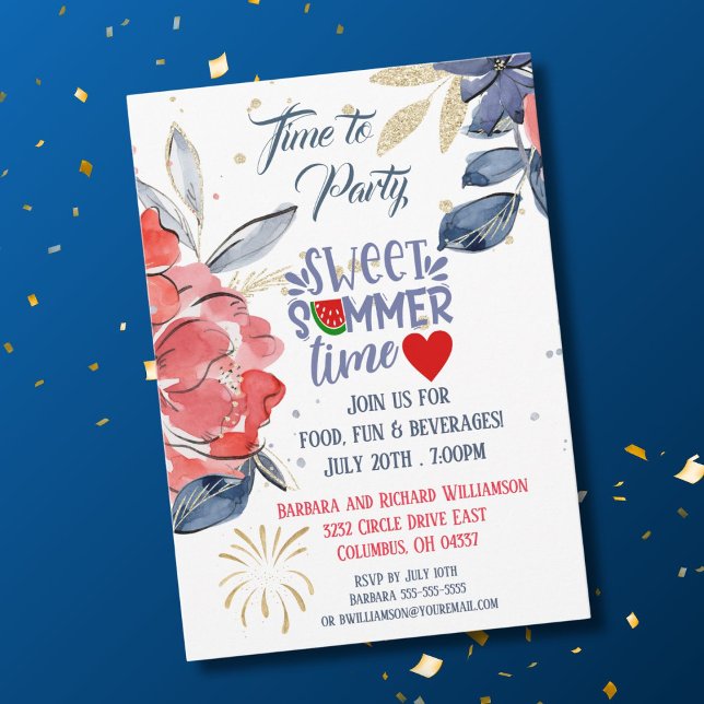 Summer Picnic Barbeque Party Invitation (Creator Uploaded)