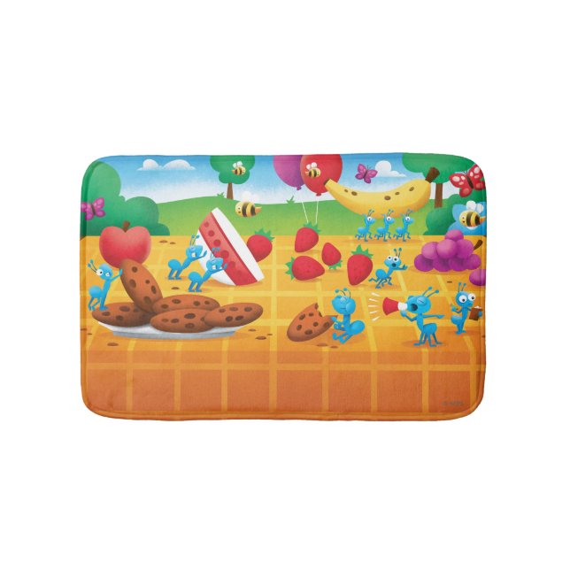 Summer Picnic Bath Mat (Front)