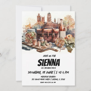 Summer Picnic castle view Invitation