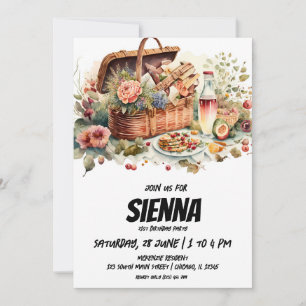Summer Picnic country side view Invitation