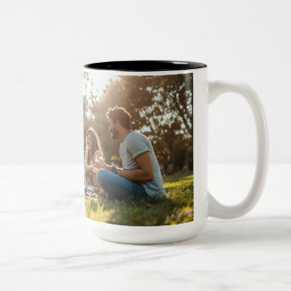 "Summer Picnic" "Family Outing" "Day in the Park" Two-Tone Coffee Mug
